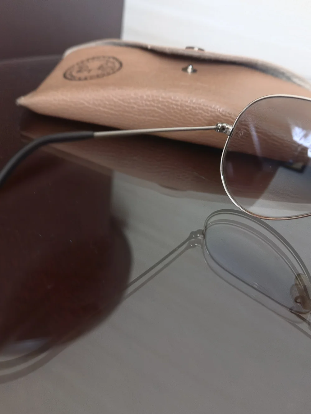 Rare Ray-Ban Bausch Lomb Aviator Sunglasses Silver Gray Blue Gradient Lenses